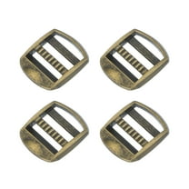Uxcell Ladder Lock Buckle Slide Zinc Alloy Adjustable Webbing Strap Release Buckles 3/4", Bronze, 4 Pack