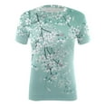 thumbnail image 4 of Women's Boho Flowers T Shirts Graphic Tees Summer Tops Wildflower Floral Shirt Short Sleeve Casual Loose Fit Shirt, 4 of 4