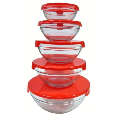 Alpine Cuisine Alphine Cuisine Nested Glass Bowl 5 Container Food