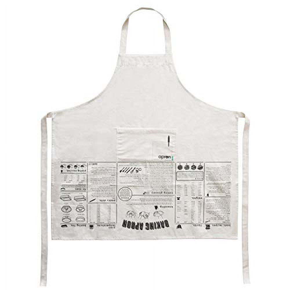 Suck UK Baking Apron | Cooking Guide Kitchen Apron | Chef Apron | Cotton Cooking Apron | Full Length | 100% Unbleached Cotton Canvas | Machine Washable | Unisex