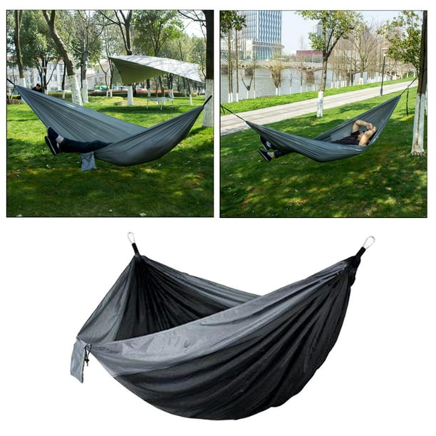 Hamaca para acampar Cola de paracaídas portátiles gris