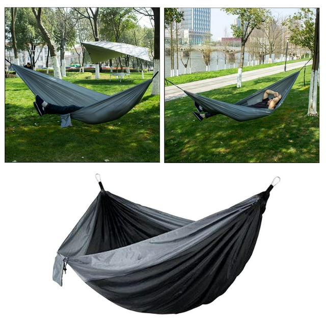 Hamaca para acampar DYNWAVEMX Hamaca de campo al aire libre 210D Gris