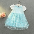 thumbnail image 3 of WIBACKER 1-6Y Girls Snow Princess Costumes Dresses with Cape Kids Fancy Dress Up for Halloween Party Cosplay Christmas, 3 of 11
