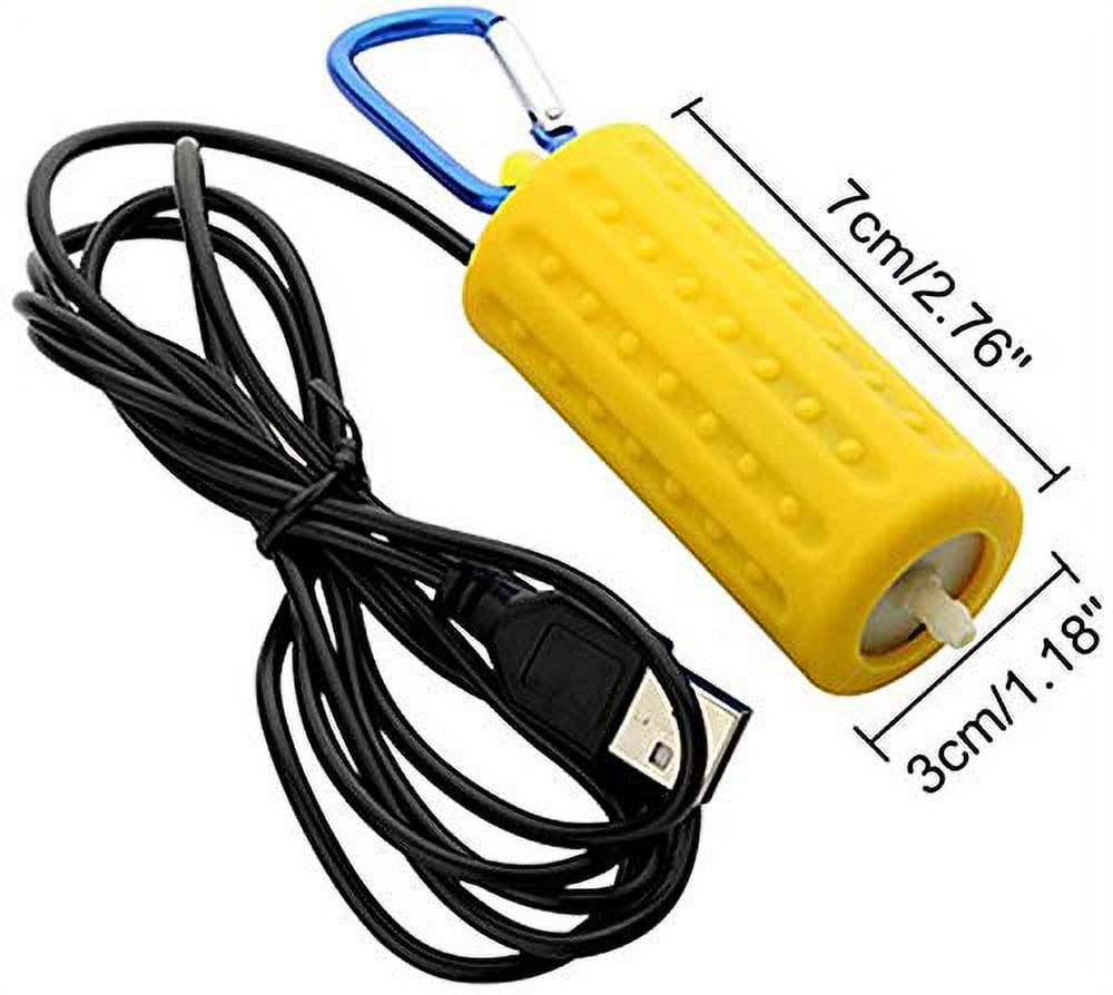 2PCS Aquarium USB Air Pump Portable Mini USB Aquarium Fish Tank Oxygen Air Pump Mute Energy Saving Fish Tank Air Pumps Green,One Size
