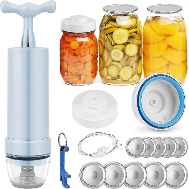 Jar Sealer For Foodsaver Vacuum Sealer Kit Mason Jar Vacuum Sealer Kit For Wide & Regular Mouth Mason Jars Canning Jar Sealer With Manual Vacuum Pump