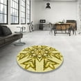 thumbnail image 4 of Ahgly Company Machine Washable Indoor Rectangle Transitional Dark Golden Rod Brown Area Rugs, 3' x 5', 4 of 7