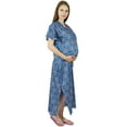 thumbnail image 2 of Bimba Cotton Kaftan Hospital Delivery Gown, Nursing Moms & to be Moms Gift, 2 of 5