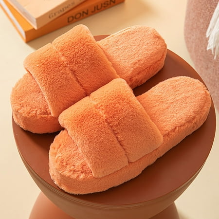 

Crazy Price! Huachen Step Into Relaxation Cozy Cotton Slip-On Slippers Orange 38