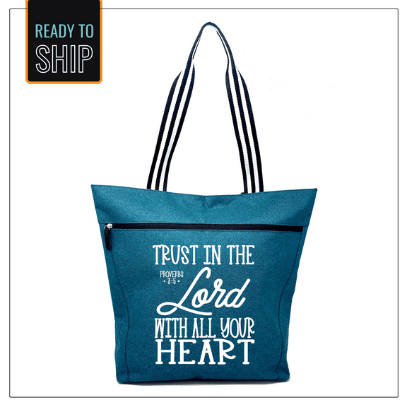 Trust in Lord Lexie Teal Tote Bag