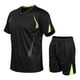 thumbnail image 1 of WILLBEST Pantalones Cortos para Hombre, Conjunto Informal de Dos Piezas para Correr, de Verano, para Deportes Al Aire Libre, de Secado Rápido y Manga Corta, 1 of 2