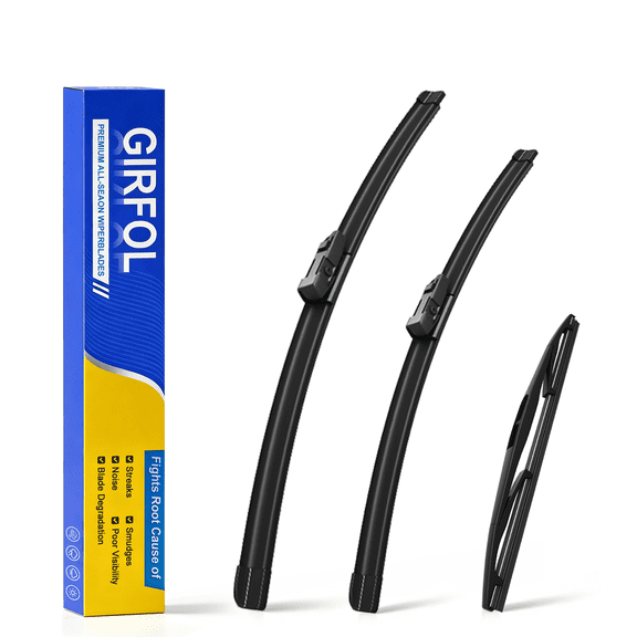 GIRFOL Windshield Wiper Blades for Honda CR-V 2023-2024 Front & Rear Full Set 24'' 19'' 10'', All Weather Quiet Streak-Free OEM Replacement Wipers
