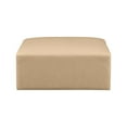 thumbnail image 6 of Meridian Furniture Cube Tan Vegan Leather Ottoman, 6 of 6