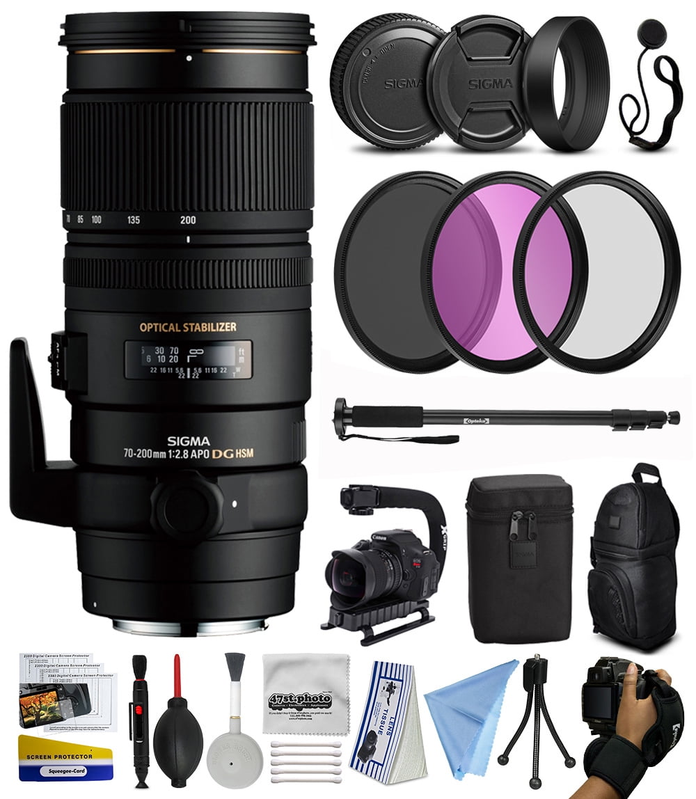 Sigma 70-200mm F2.8 EX DG OS APO HSM Lens for Canon (589101) + 3 Piece