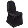 thumbnail image 4 of Efavormart 100 PCSBlack Glossy Satin Banquet Chair Covers, Reusable Elegant Chair Covers, 4 of 7