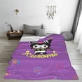 thumbnail image 6 of Kuromi And My Melody Fleece Blanket Super Soft Cozy Throw Blanket 80"X60", Lightweight Fuzzy Comfy Flannel Blanket Warm Plush Throw Blankets For Couch, Sofa, Bed, 6 of 7