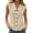a-285Beige67, variant on Womens Solid Color Peter Pan Collar Sleeveless Button Down Blouse Tailored Fit Casual Vest Top For Office Work Daily Wear Weekend Outings Stylish Top