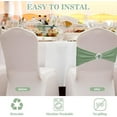 thumbnail image 4 of 100 Pcs Spandex Chair Sashes with Crown Buckle Slider Stretch Chair Bands Cover Ties for Wedding, Banquet, Gala, Corporate Event, Birthday Party, Baby Shower(Sage Green), 4 of 7