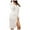 White, variant on cfhntfmh Cocktail Dresses for Women Trendy Long Sleeve V Neck Buttons Bodycon Dress Fashion Front High Slit Party Midi Dress