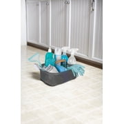 Casabella Cleaning Storage Caddy with Handle for 4-Gallon Rectangular Bucket, Graphite/Orange