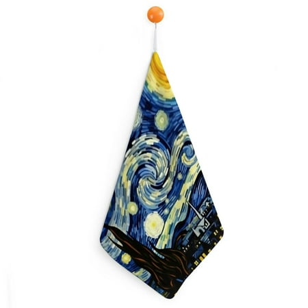 

Autua Starry Night Reusable Hand Towels Superfine Fiber Kitchen and More 11.8x11.8in Quick-Dry 2pcs