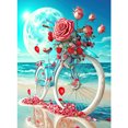 thumbnail image 1 of Cuadros Decorativos 5D DIY Diamond Artwork Rose Bike Crafts Regalo Diamante Dibujo para el hogar (A6400) Wdftyju de costura negro 4 estilos, 1 of 9