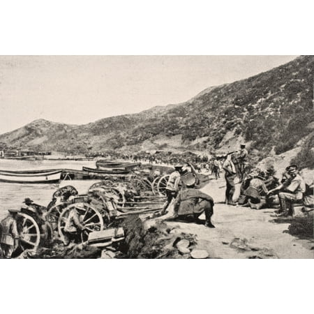 Album Tie - Posterazzi Australian Troops On Anzac Cove Gallipoli Peninsula Turkey 1915 From The War Illustrated Album Deluxe Published London 1916 Canvas Art - Ken Welsh Design Pics (36 x 22)