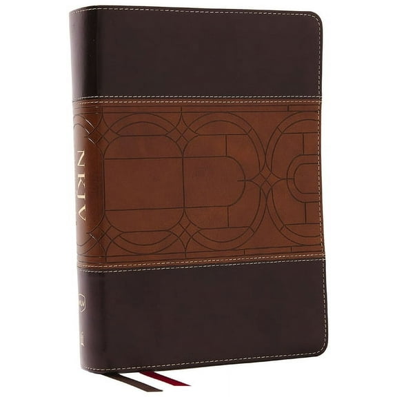 NKJV Study Bible, Leathersoft, Brown, Full-Color, Thumb Indexed, Comfort Print: The Complete Resource for Studying God's Word (Hardcover)