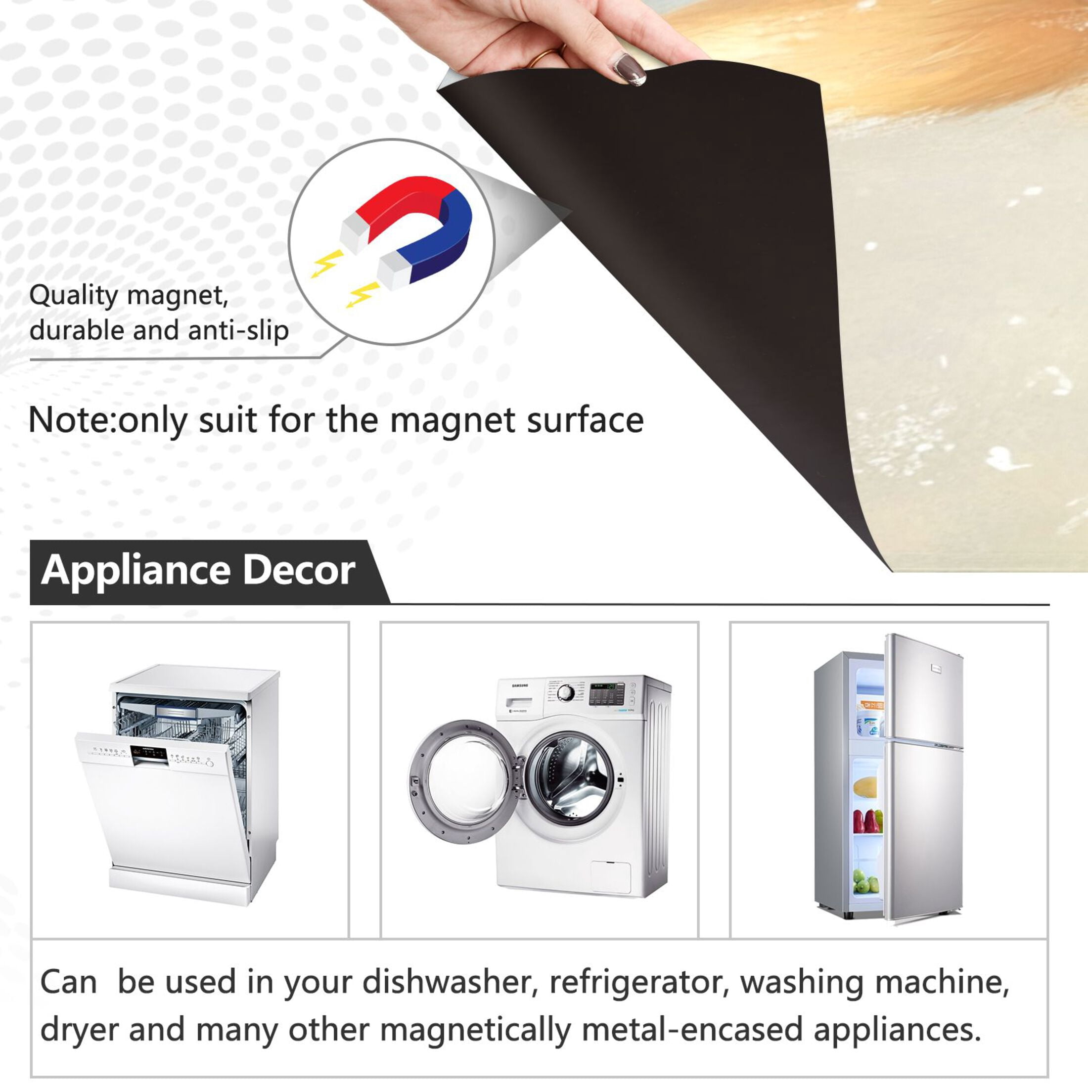Dishwasher Magnetic Sticker 23x26 Inch Refrigerator Magnetic Sticker Washing Machine Magnetic Sticker Kitchen Panel Magnetic Sticker Home Decor Adorable Orange Rabbit