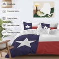 thumbnail image 3 of 3 Piece Blue Red White Texas Flag with Star,Duvet Cover Set California King,Microfiber Comforter/Quilt Cover with Corner Ties and 2 Pillowcases,Minimalistic Geometric Stripe Bedding with Zipper, 3 of 8