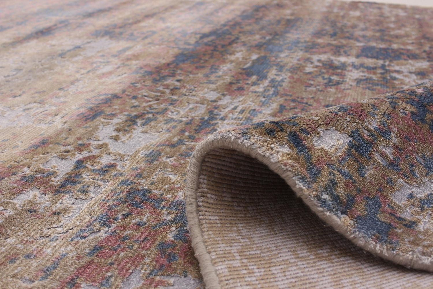 ECARPETGALLERY 5'0" x 7'6" Transitional Galleria Hand-knotted Area Rug for Living Room, Dining Room and Bedroom in Grey