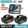 thumbnail image 1 of 100% Original Makita BL1860B 18V 6.0Ah Battery with LED Power Indicator Extended Runtime for LXT Cordless Tools, 1 of 12