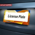 thumbnail image 5 of 2Packs License Plate Frames with Orange Yellow Blue Geometric Abstract Lines Pattern Includes Screws & Caps Full Accessories Included Size 6. 3x12. 2inch(16x31cm), 5 of 8