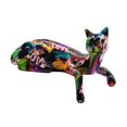 thumbnail image 2 of Figura de gato durmiendo en la siesta, adorno de mesa, escultura de resina de 8 x 3,5 x 6 pulgadas para estantes flotantes montados en la pared, Estilo C, 2 of 9