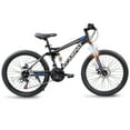 thumbnail image 5 of RONSHIN Mountain Bikes For Mens Womens, 24" Mountain Bike, 21-Speed Full Suspension Bicycles With Front Fork & Shock Absorber, Steel Frame Ergonomics City Bike, 5 of 8