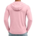 thumbnail image 6 of OIOLOYJM Full Zip Hoodies for Men UPF Sun Protection Lightweight Long Sleeve Jacket Breathable Mesh Outdoor UV Performance Fishing Running Hooded Shirt with Pockets Pink S, 6 of 8