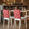 thumbnail image 5 of TSOVTHRID HO Candy Cane Red Print Removable Chair Back Slipcover Dining Chair Protector Soft Chairs Back Protector Cover for Dining Room Kitchen Wedding Party Christmas Decor, Set of 2, 5 of 7