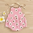 thumbnail image 4 of Newborn Baby Girl Summer Outfits Floral/Sun Romper Infant Sleeveless Strap One Piece Bodysuit Shorts Jumpsuit Cute Clothes, 4 of 7