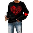 thumbnail image 4 of Brilliant Valentine Shirt Womens Tops Spring 2025 Women Round Neck Long Sleeves Casual Sweatshirts Sweater Pullover Tunic Tops Black L, 4 of 6