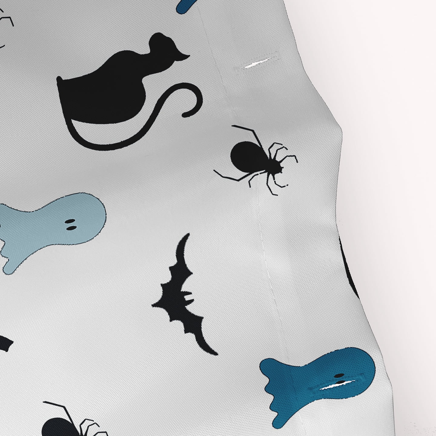 Simply Daisy 70" W x 73" L Halloween Halloween Critters Polyester Shower Curtain, Unreal Teal [1 Ct]