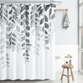 thumbnail image 6 of Silver Gray Botanical Shower Curtain for Bathroom Modern Eucalyptus Shower Curtains Floral Watercolor Natural Bath Curtain Set Light Gray Leaves Spring Garden Plants Bathroom Decor 72x72, 6 of 6