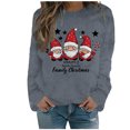 thumbnail image 1 of WEAIXIMIUNG Ladies' Winter Floral Print Sweatshirt Long Sleeve Christmas Top, 1 of 4
