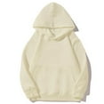 thumbnail image 2 of Garbnen Teen Girl Hoodies Beige Long Sleeve Vintage Sweatshirt with Pocket Fall Fleece Preppy Preppy Clothes Teen Girl 4-5 Years, 2 of 4