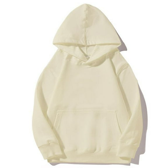 Grblisyd Hoodies for Teen Girls Casual Long Sleeve Back To School Fashion Hooded Sweatshirts Y2k 2025 Fall Sweaters Kids Clothes Girls Size 10-12 Beige 160