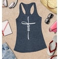 thumbnail image 3 of S4E Women's Jesus Cross Religious Racerback Slim Fit Large Navy, 3 of 4