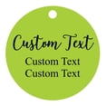 thumbnail image 1 of 100 PCS Custom Made Any Text Hang Tags Round Shape Personalized Wedding Favor Gift Tags, 1 of 1