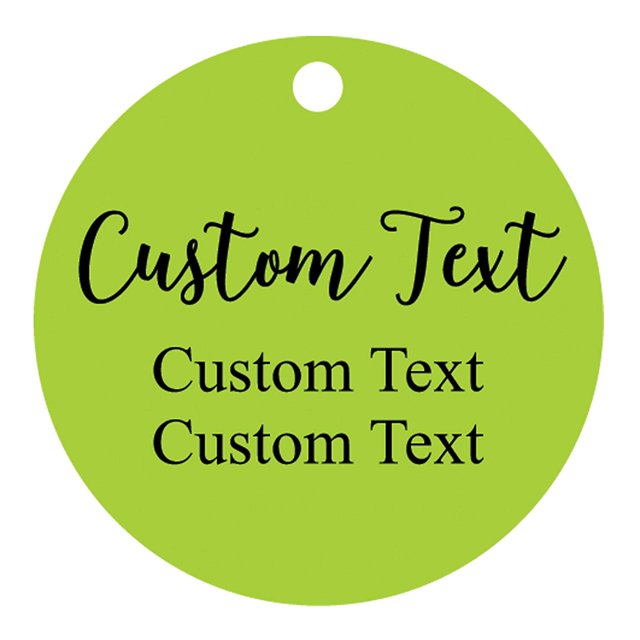100 PCS Custom Made Any Text Hang Tags Round Shape Personalized Wedding Favor Gift Tags