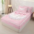 thumbnail image 2 of Manfei Pink Bowknot Zipper Twin Comforter Sets with Fitted Sheet and 2 Pillowcases,3D Cartoon Volleyball Pattern Zipper Bedding Set,Pink Reversible,4 Pieces, 2 of 7