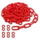 thumbnail image 1 of Cadena de plástico Uxcell de 10 pies, cadenas de seguridad, barreras de cadenas de 0.24" rojas, 1 of 7