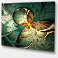 thumbnail image 1 of Designart - Dark Yellow Green Fractal Flower - Abstract Canvas Art Print, 1 of 1