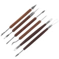 thumbnail image 1 of EeaseCA 6PCS Wood Ceramic Art Clay Sculpture Carving Polymer Clay Modeling Chisel Tools Kit Set, 1 of 9